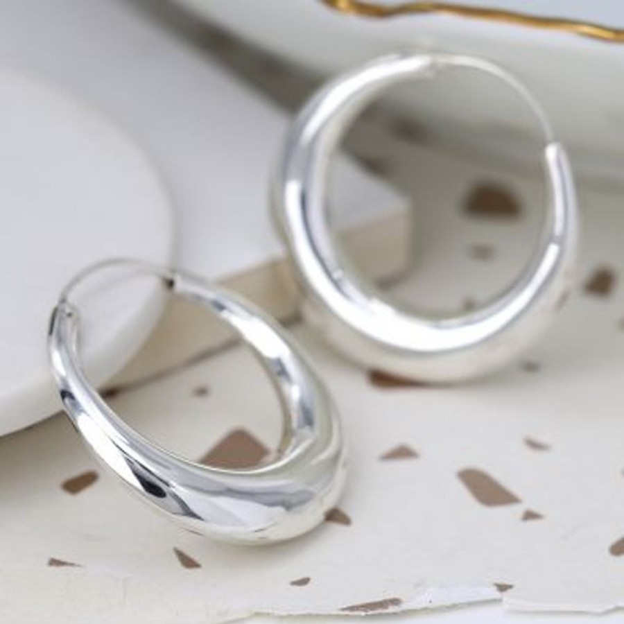 Fashion & Accessories JassBerry | Sterling Silver Hollow Hoop Earrings