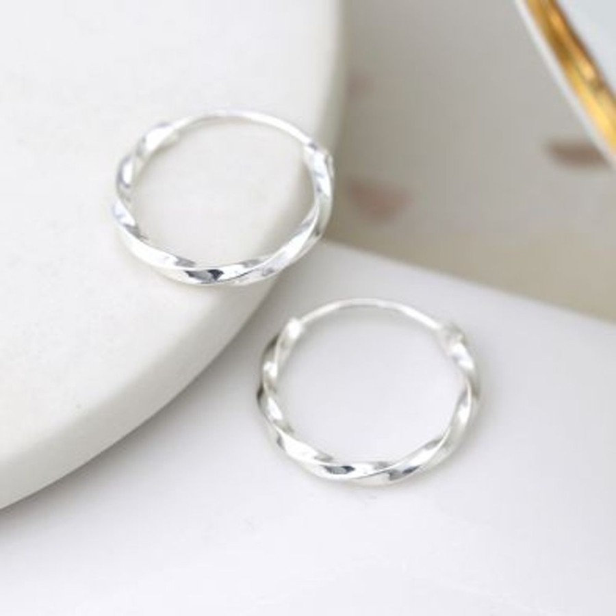 Giftware JassBerry | Sterling Silver Twisted Hoop Earings