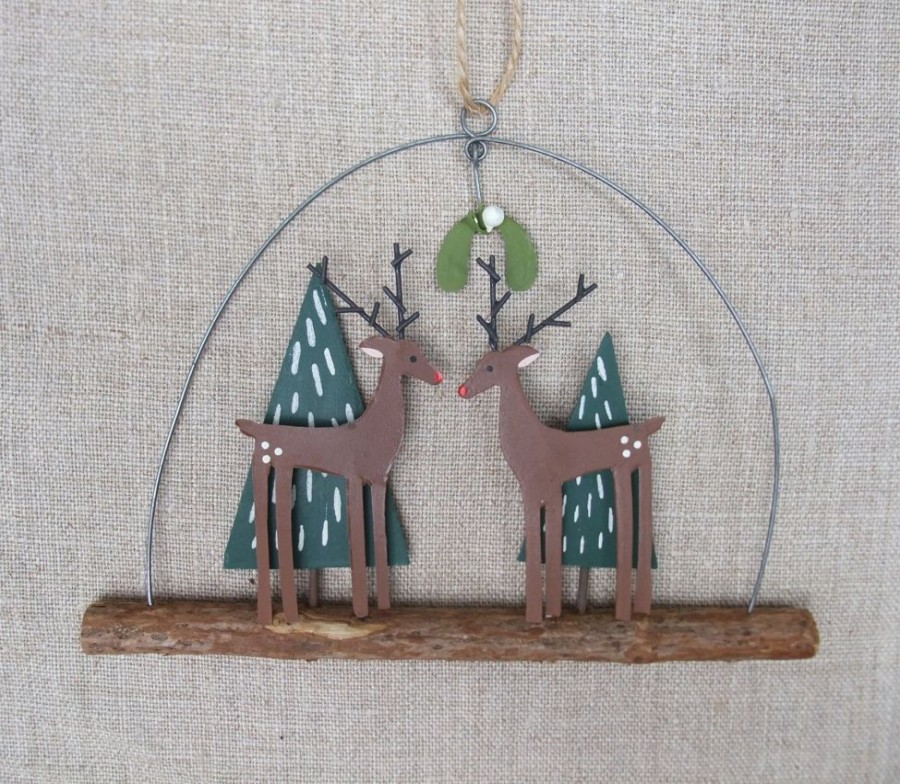 Christmas Hive | Chic Deer Pair On Twig