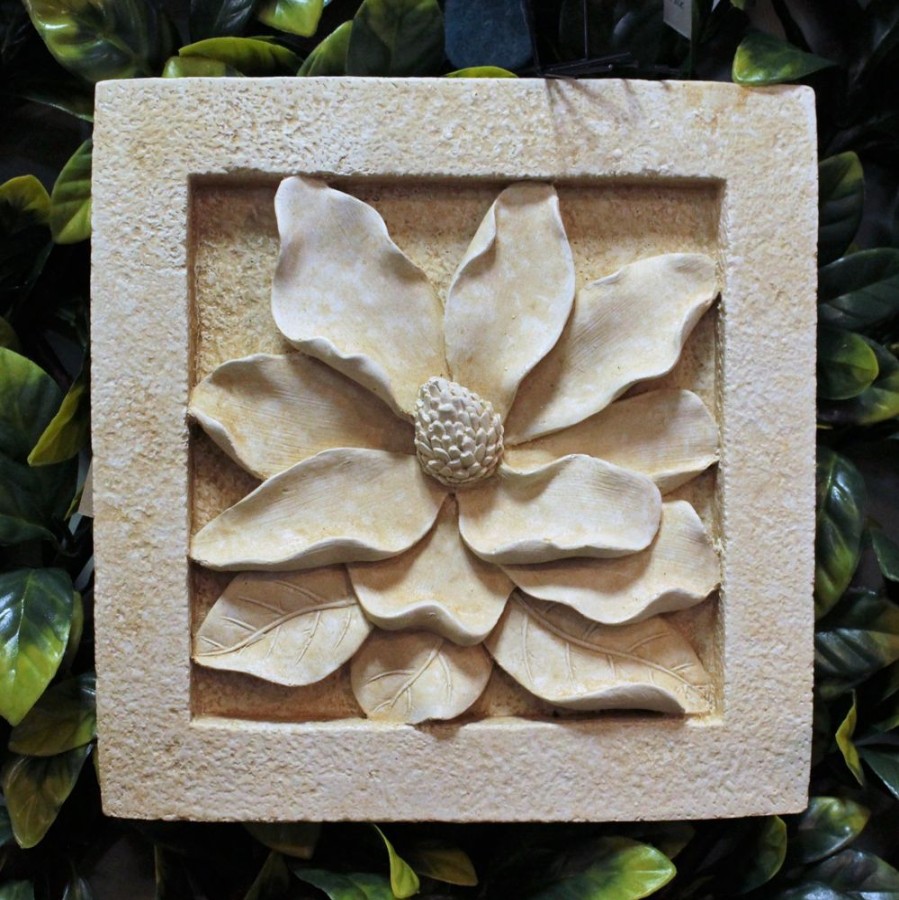 Home Decor Blooming Botanicals | Magnolia Flower Wall Plaque