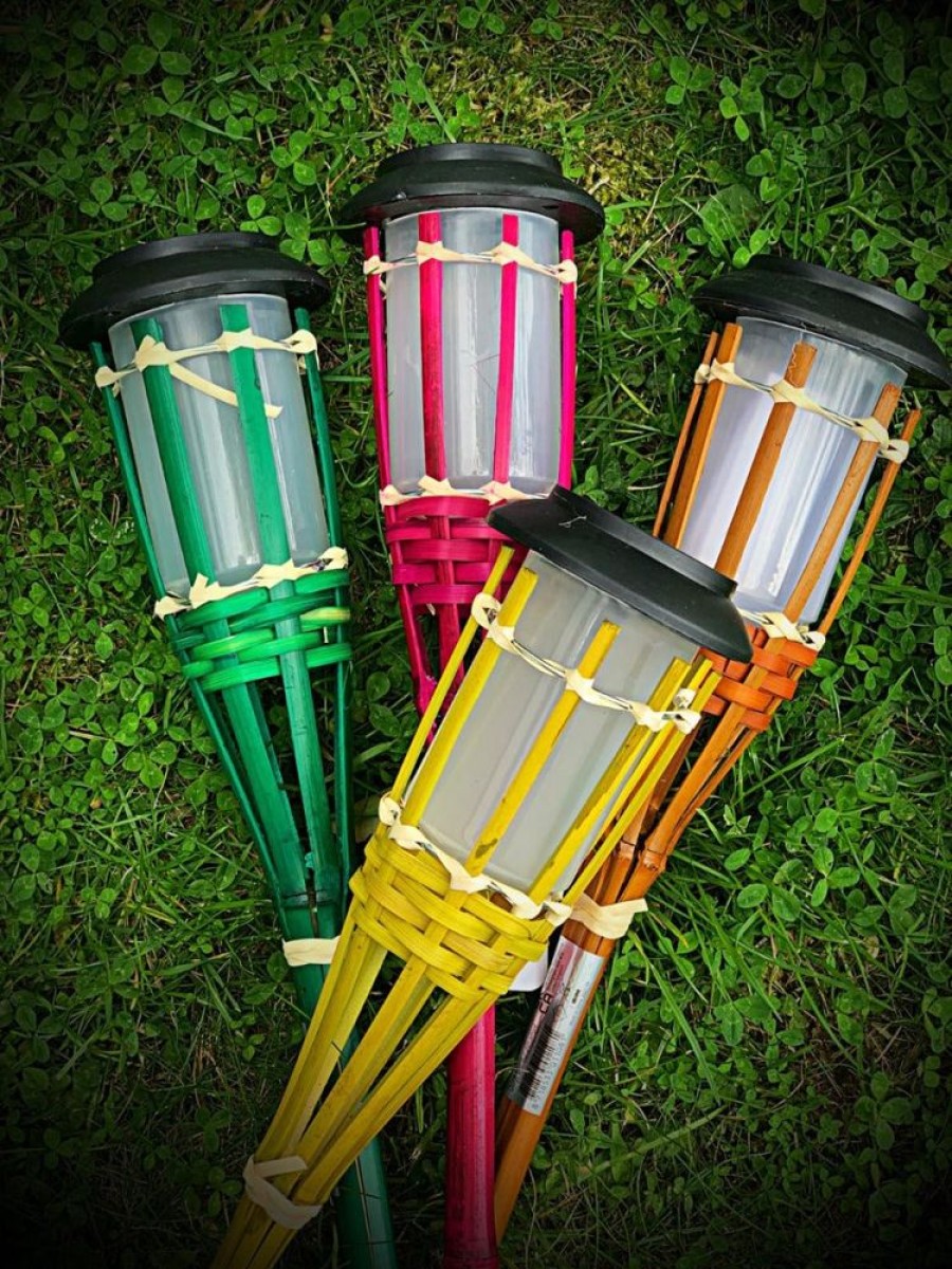 Garden Blooming Botanicals | Bamboo Solar Torch