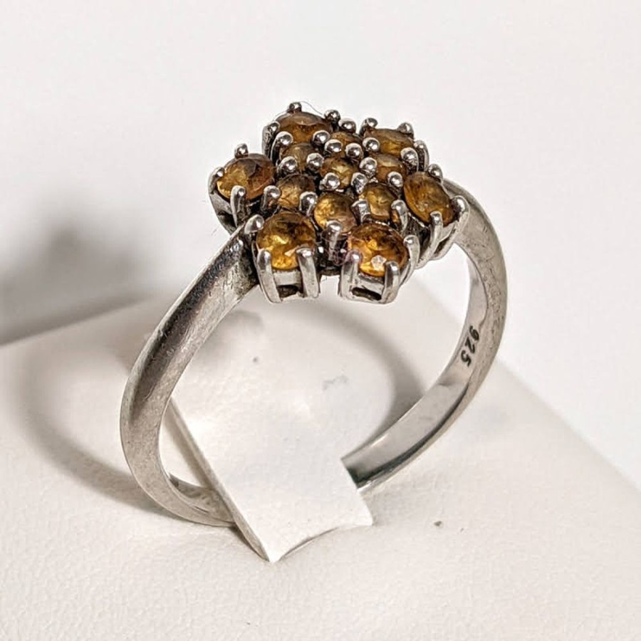 Giftware Fat Fingers | Citrine Hex Cluster Ring