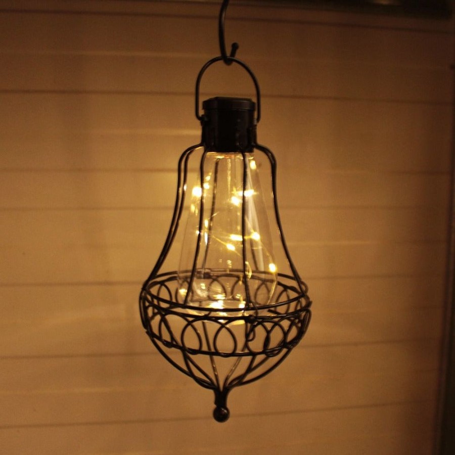 Garden Blooming Botanicals | Black Wire Solar Light