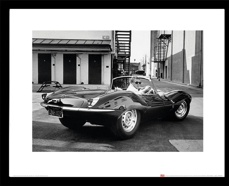 Giftware HA Photographic | Time Life (Steve Mcqueen - Jaguar) - Framed Print 40X50