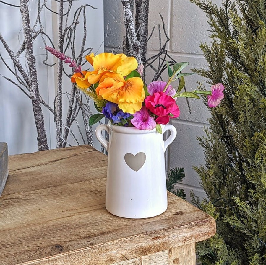 Home Decor Blooming Botanicals | Grey Heart Jug 13Cm