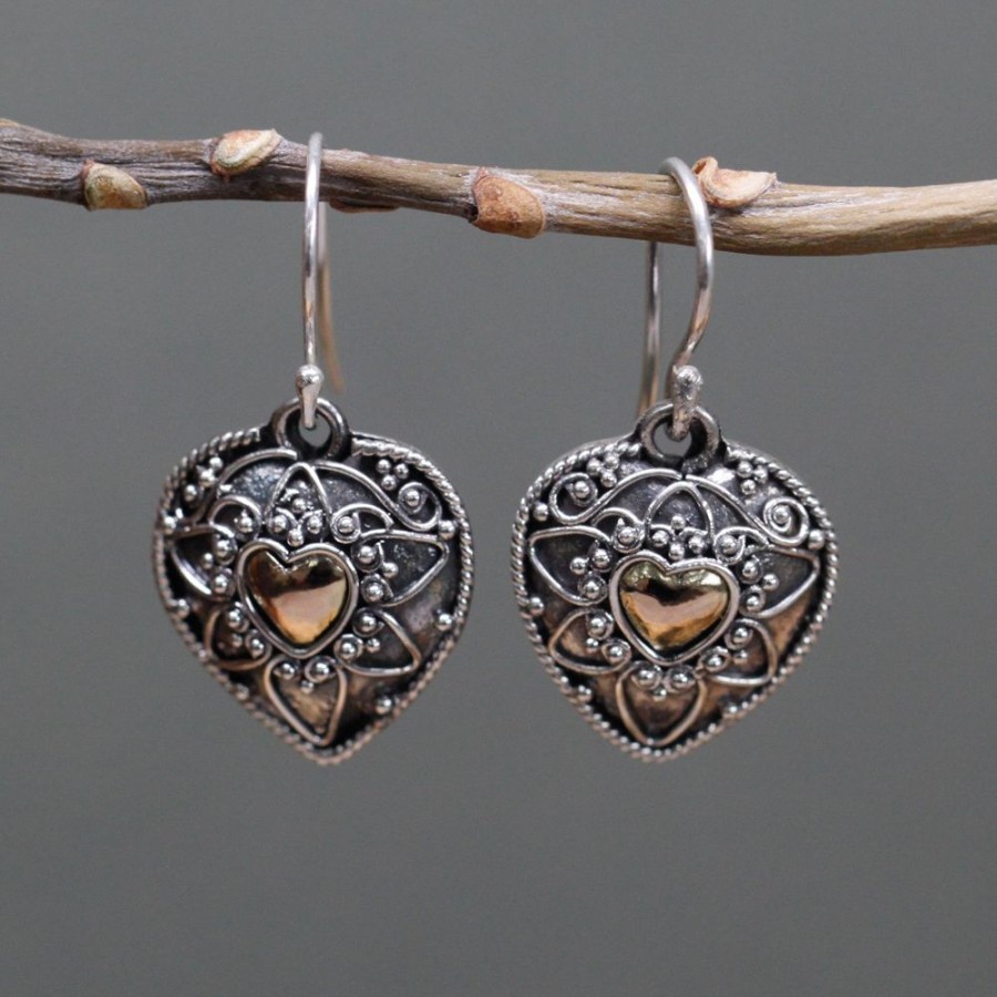 Giftware JassBerry | Silver And Gold Earrings - Hearts