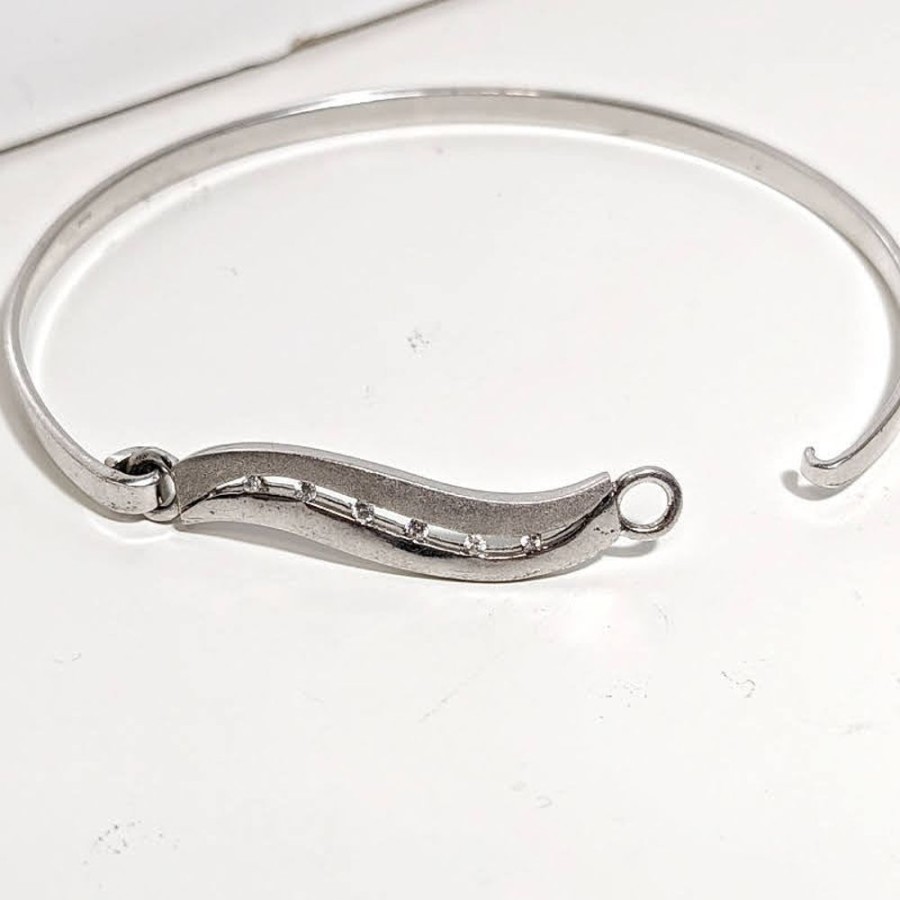 Fashion & Accessories Fat Fingers | Silver Wave Bangle