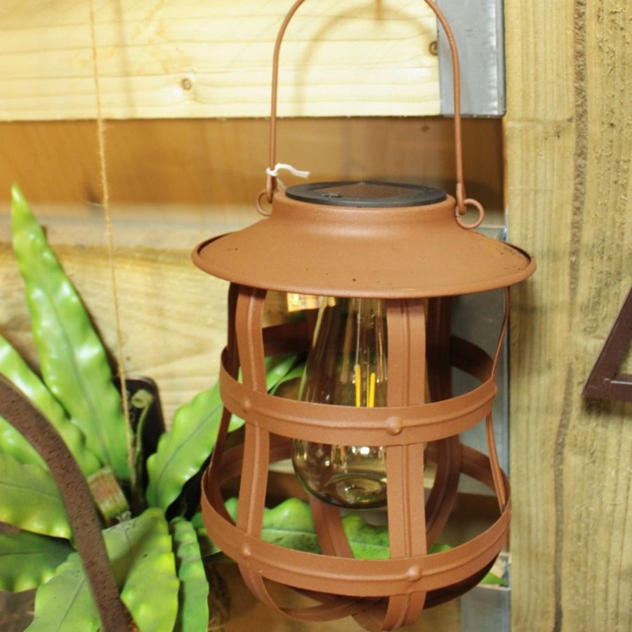 Garden Blooming Botanicals | Brown Hanging Solar Light