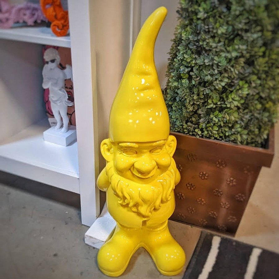 Garden Hurst House Trading | Large Yellow Standing Gnome