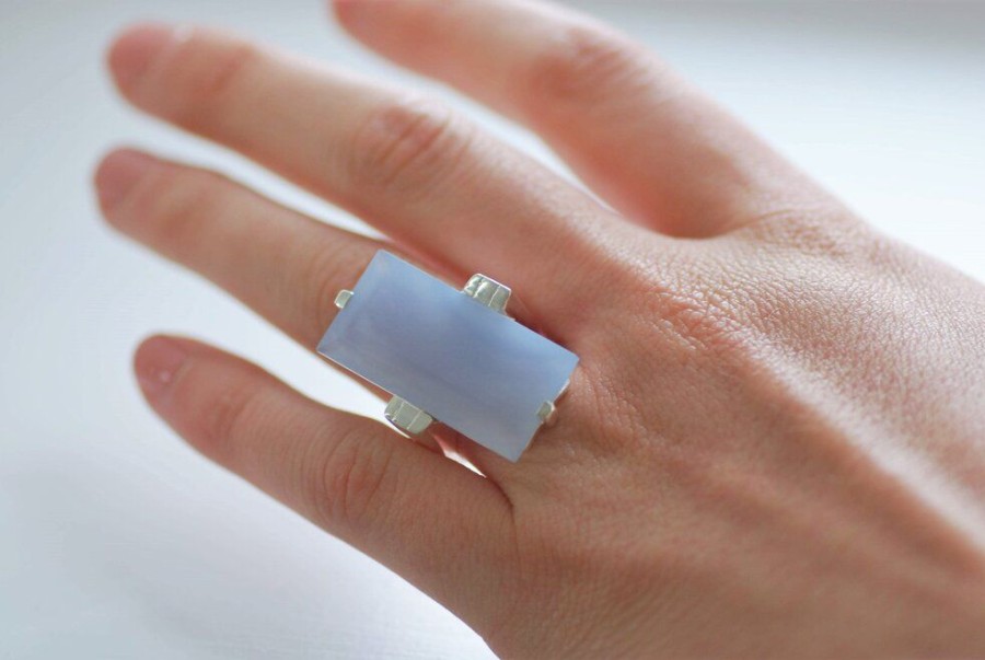 Giftware Fat Fingers | Baby Blue Silver Ring