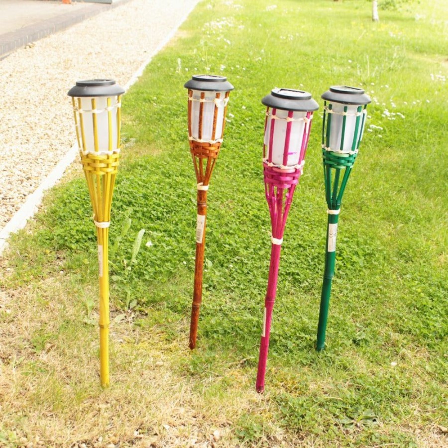 Outdoor Living Blooming Botanicals | Bamboo Solar Torch