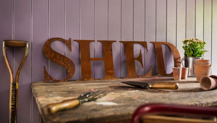 Home Decor JassBerry | Rusty Metal Letters - Shed Sign