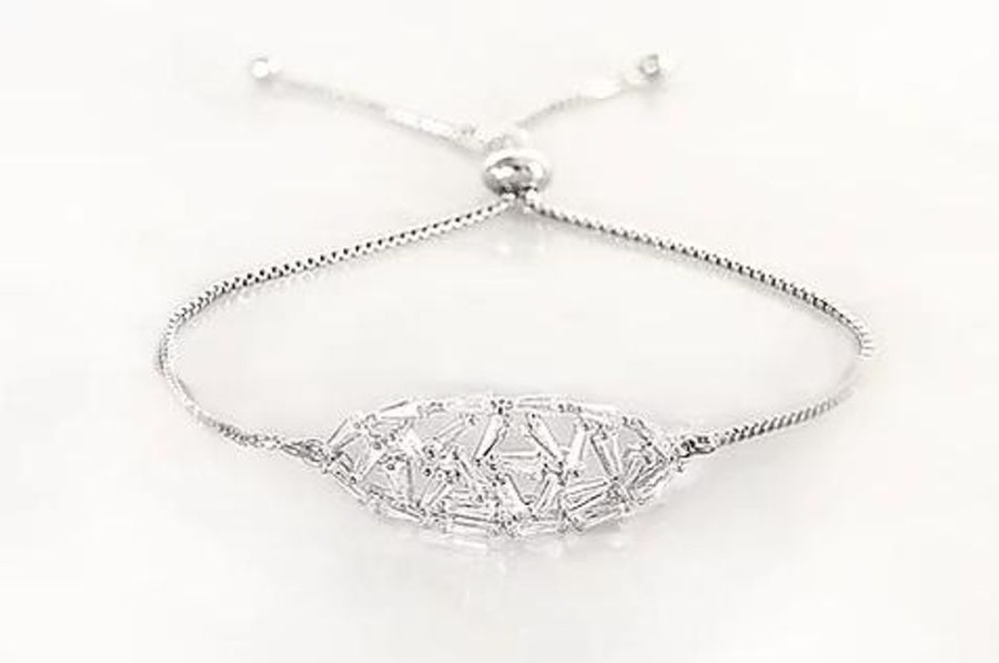 Fashion & Accessories Fat Fingers | Silver Brooch Adjustable Bracelet