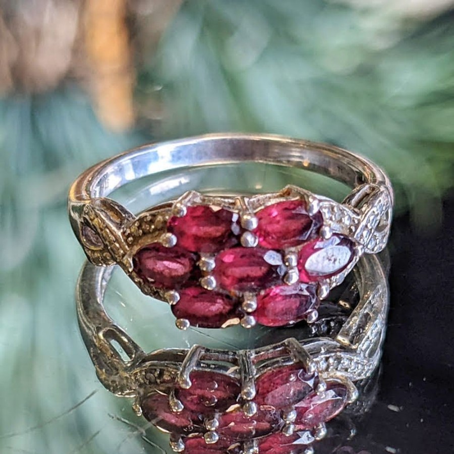 Giftware Fat Fingers | Garnet Cluster Ring