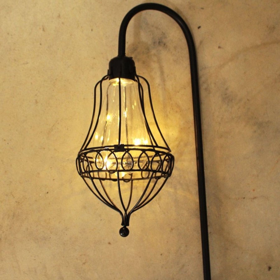 Garden Blooming Botanicals | Black Wire Stake Light