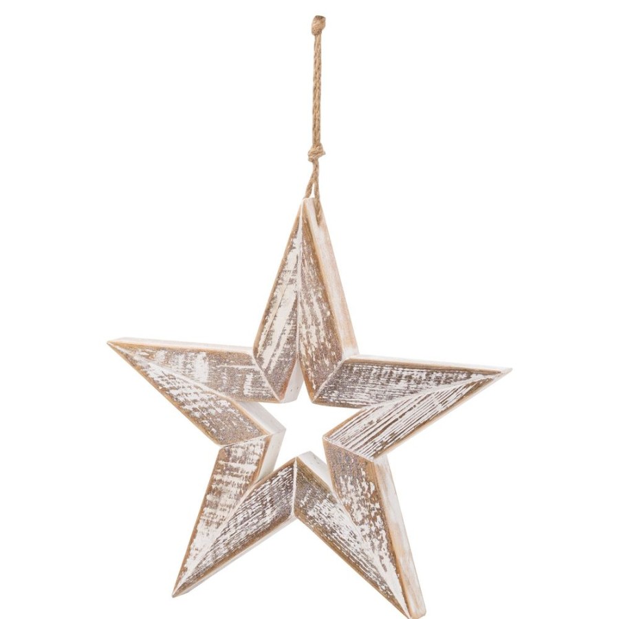 Giftware Lilac Blanc | Antique Style White Star