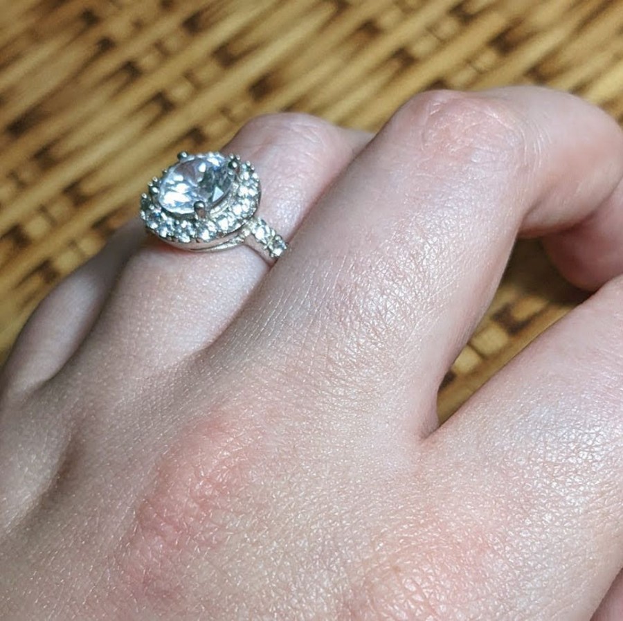 Giftware Fat Fingers | Cubic Zirconia Halo Ring