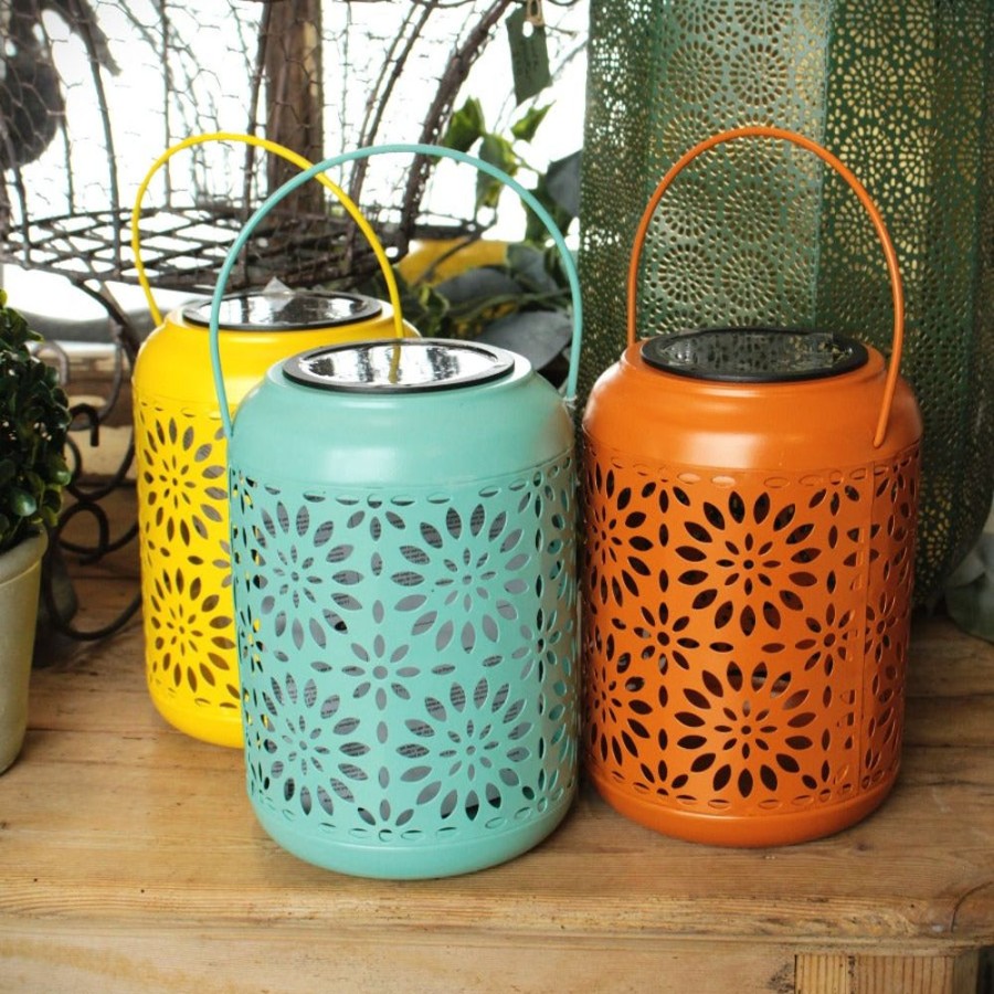 Garden Blooming Botanicals | Metal Solar Lantern