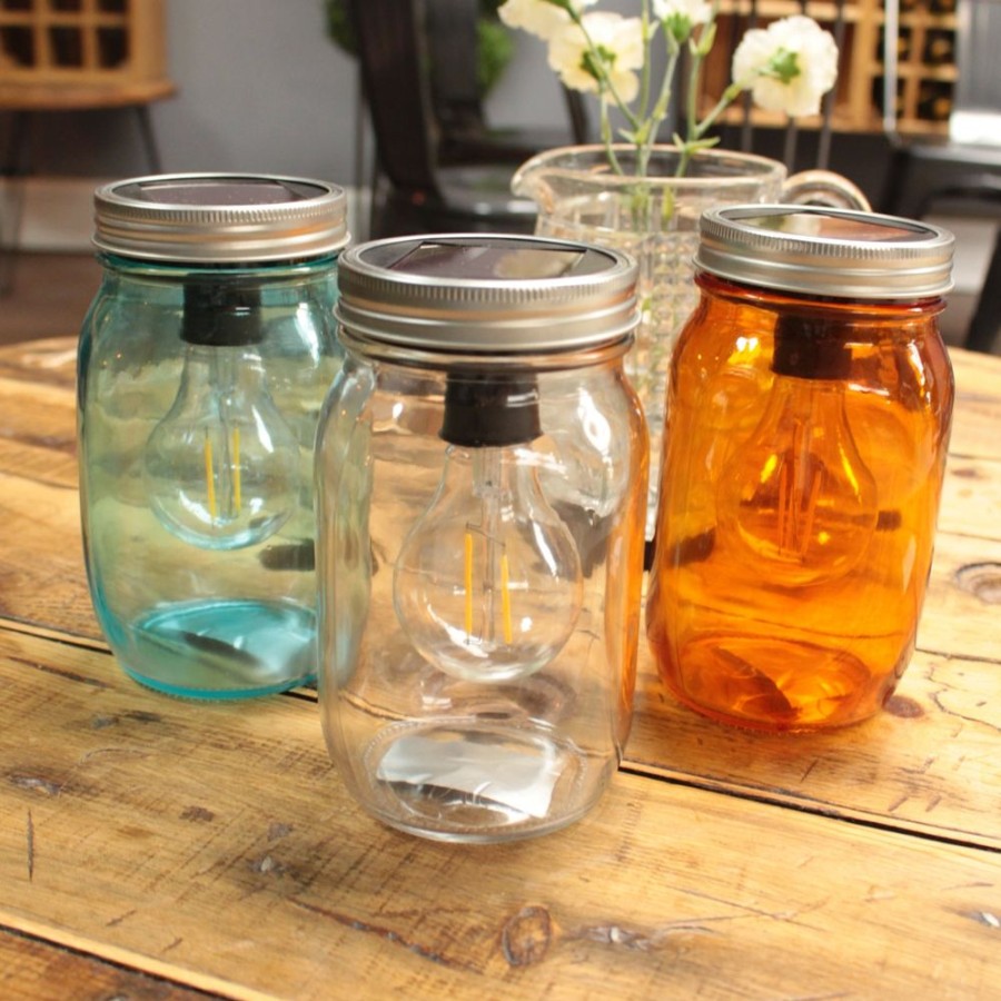 Home Decor Blooming Botanicals | Solar Light Jars - 3 Colours Available