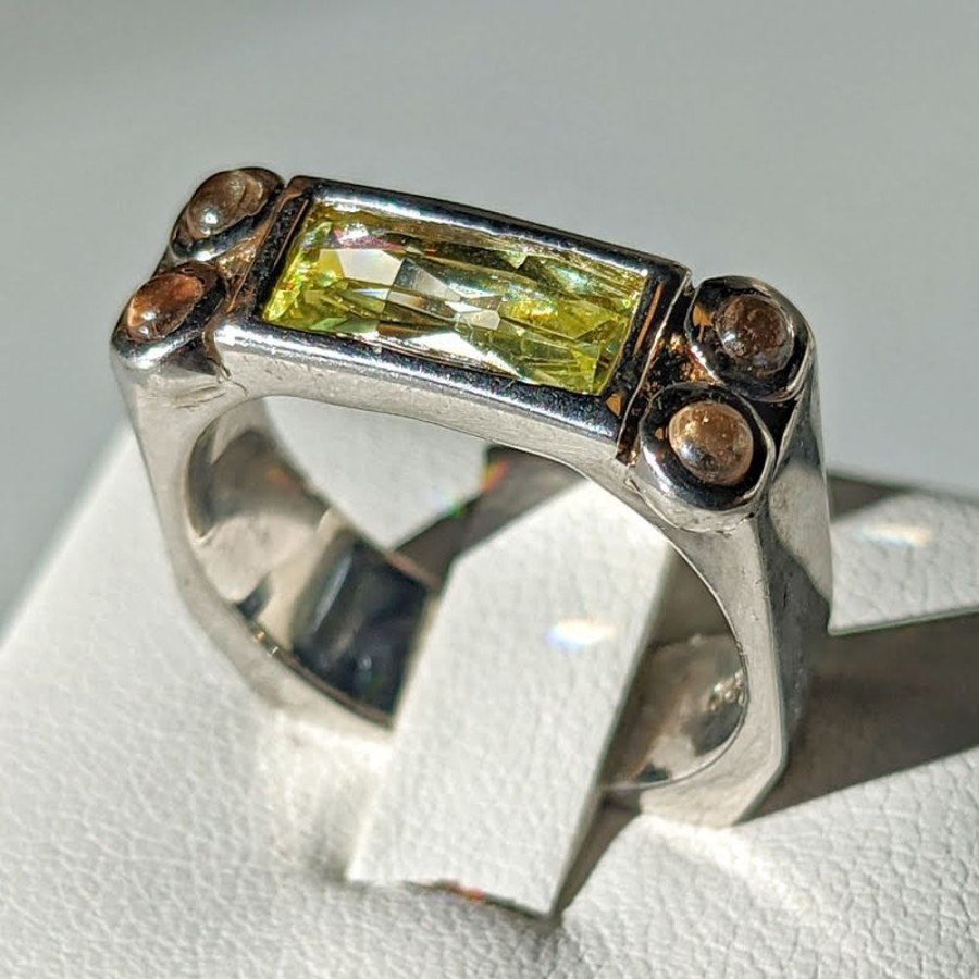 Giftware Fat Fingers | Peridot Square Ring