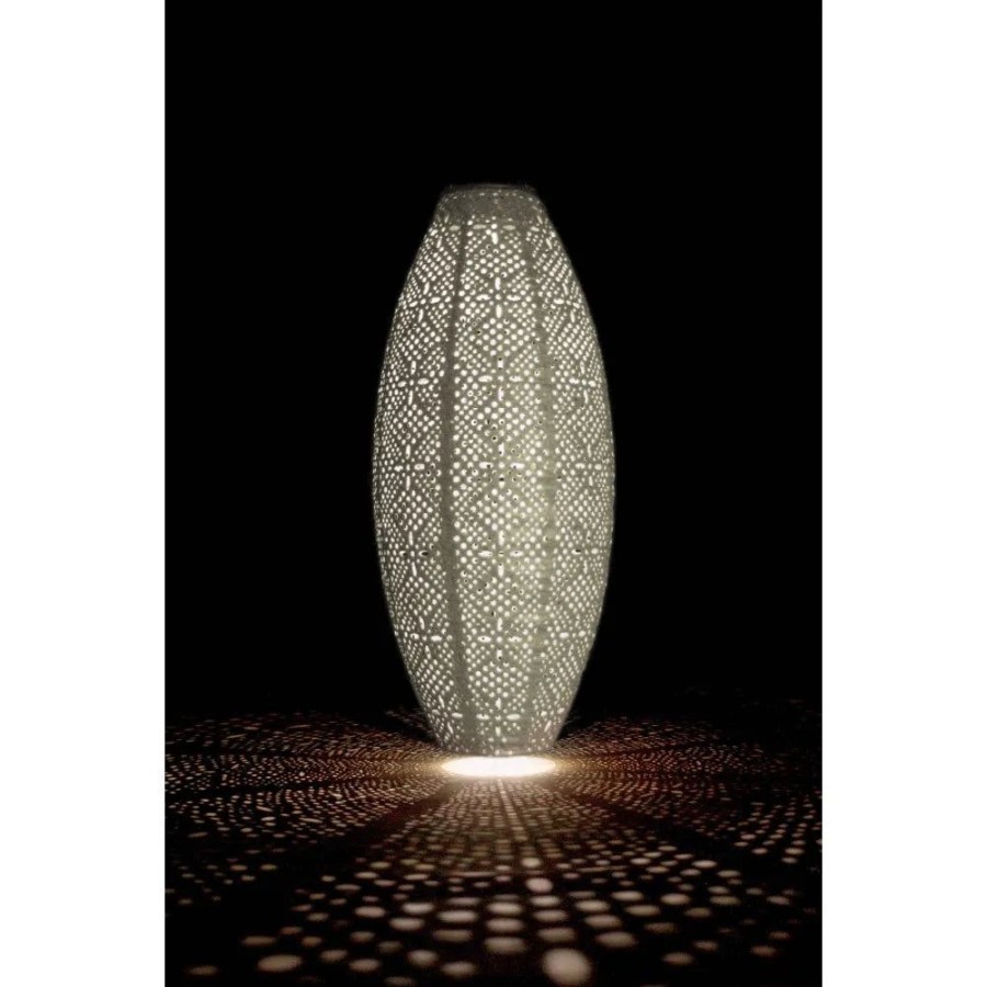 Garden Blooming Botanicals | Beige Oval Solar Lantern