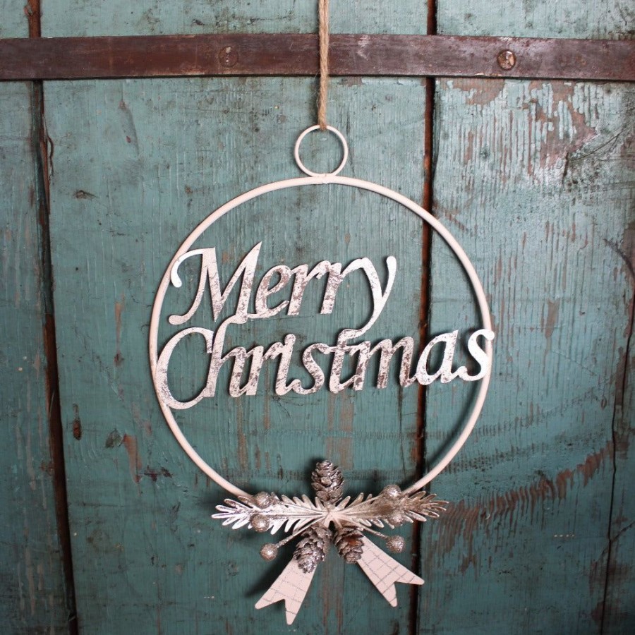 Christmas Hurst House Trading | Script Metal Wreath