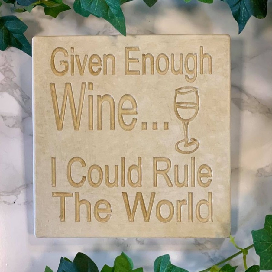 Outdoor Living Blooming Botanicals | Given Enough Wine Wall Plaque