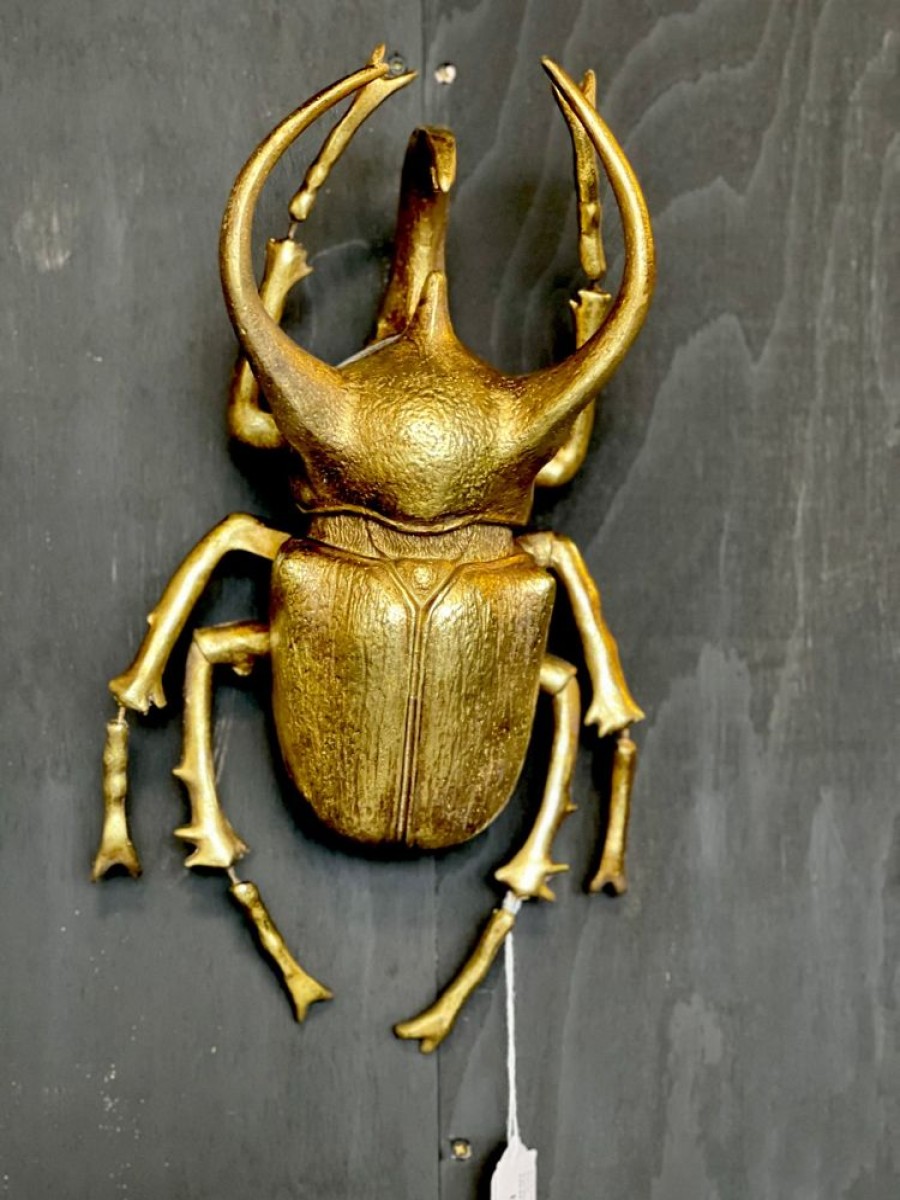 Home Decor Signature Collection | Extra Large Gold Beetle Wall Decor