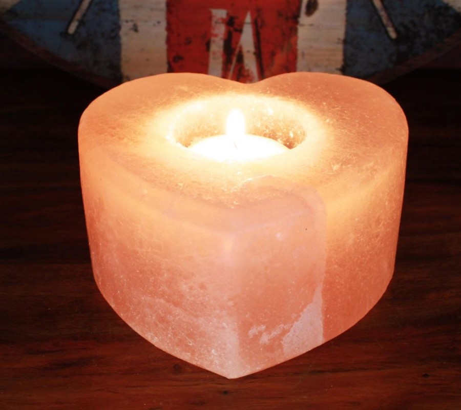 Body, Bath & Home Fragrance JassBerry | Natural Himalayan Salt Tea Light - Heart