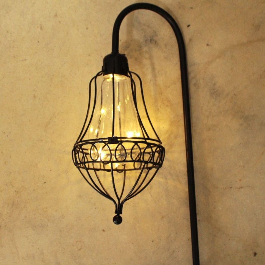 Garden Blooming Botanicals | Black Wire Stake Light