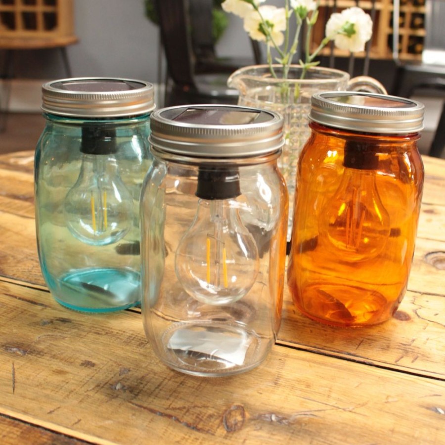 Outdoor Living Blooming Botanicals | Solar Light Jars - 3 Colours Available