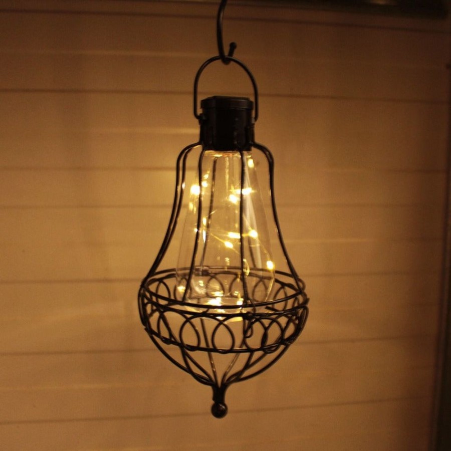 Outdoor Living Blooming Botanicals | Black Wire Solar Light