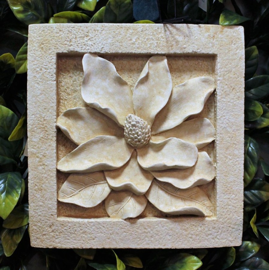 Outdoor Living Blooming Botanicals | Magnolia Flower Wall Plaque