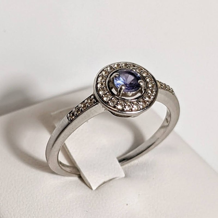 Fashion & Accessories Fat Fingers | Purple Tourmaline Pave Halo Ring