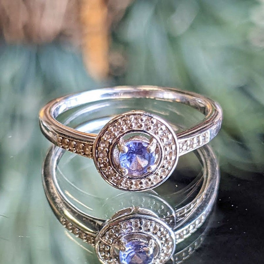 Fashion & Accessories Fat Fingers | Purple Tourmaline Pave Halo Ring