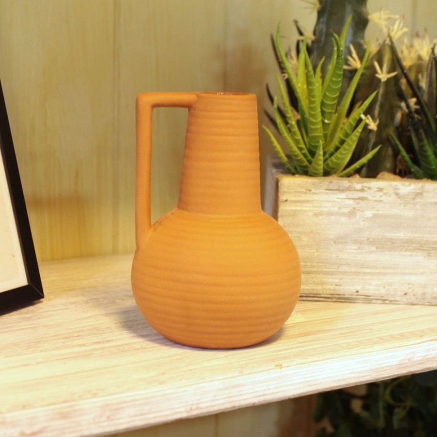 Home Decor Blooming Botanicals | Terracotta Kettle Vase