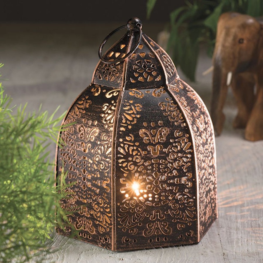 Outdoor Living Lilac Blanc | Black And Copper Lantern