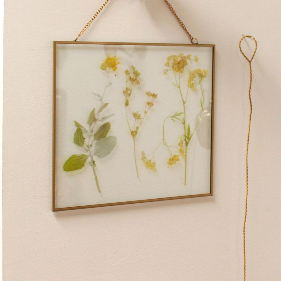 Home Decor Blooming Botanicals | Pressed Flower Wall Plaque