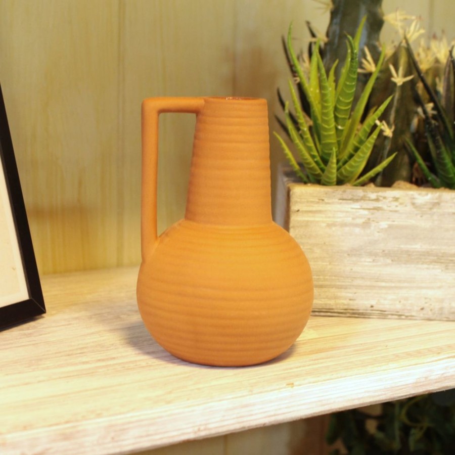 Home Decor Blooming Botanicals | Terracotta Kettle Vase