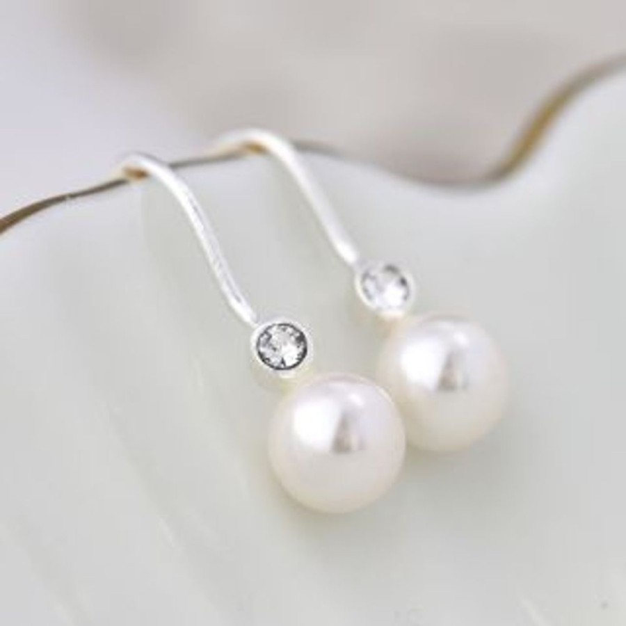 Fashion & Accessories JassBerry | Sterling Silver Crystal/Pearl Drop