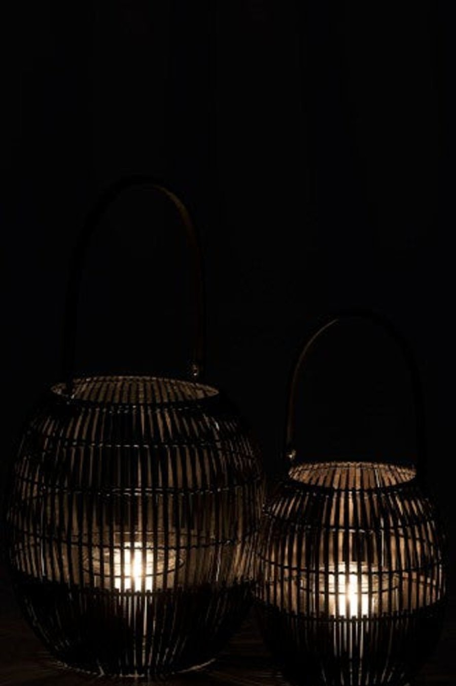 Home Decor Hurst House Trading | Handled Bamboo Lantern