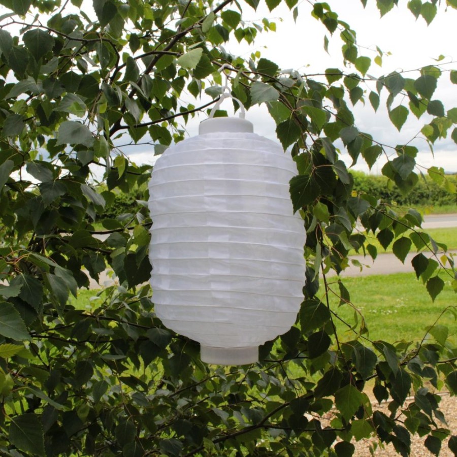 Outdoor Living Blooming Botanicals | White Flame Effect Lantern