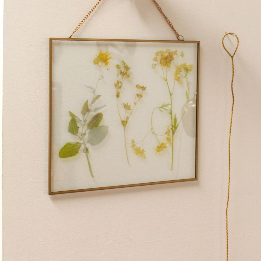 Home Decor Blooming Botanicals | Pressed Flower Wall Plaque