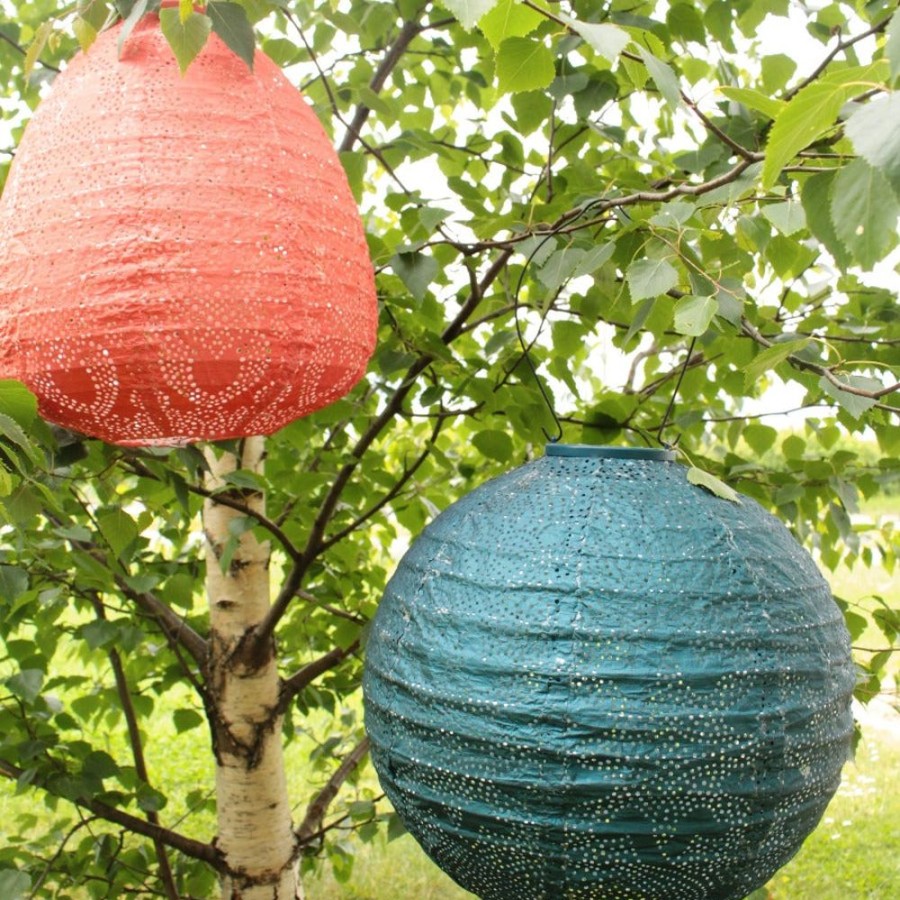 Outdoor Living Blooming Botanicals | Blue Globe Solar Lantern