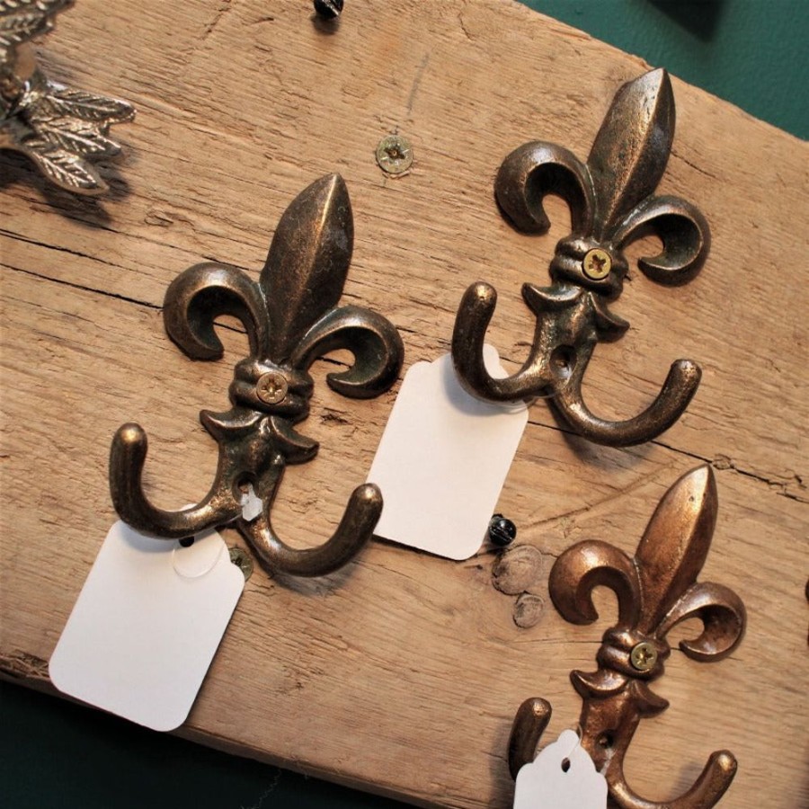 Home Decor Hooked! | Fleur De Lis Double Hook