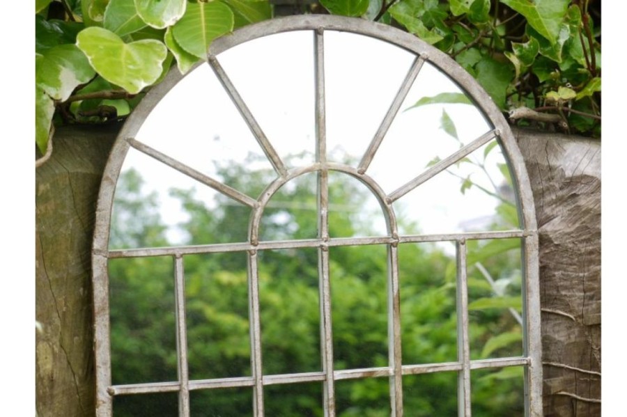 Garden Blooming Botanicals | Metal Arch Mirror