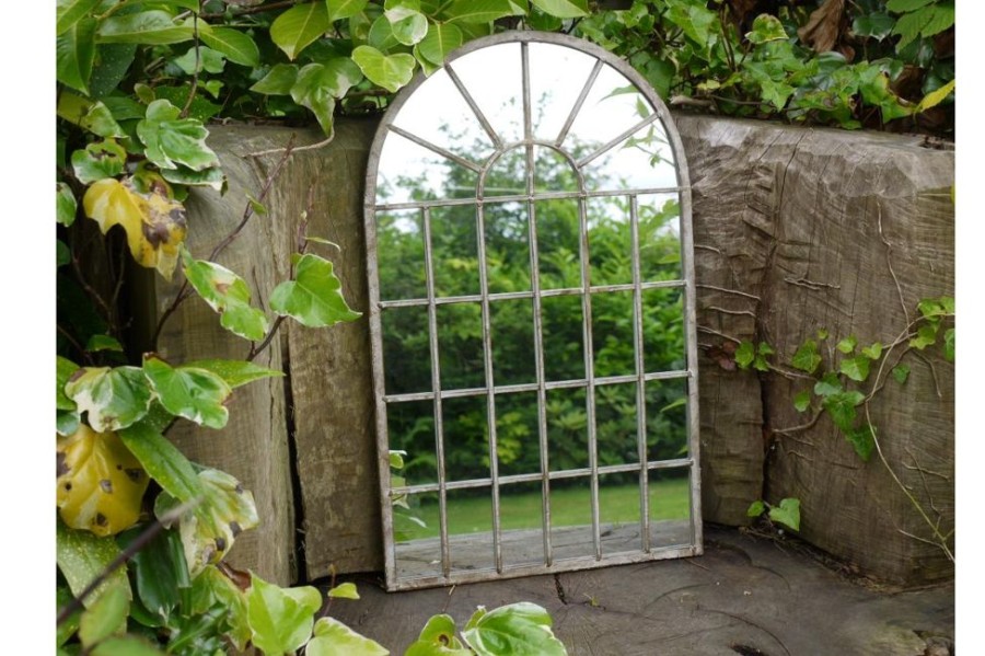 Garden Blooming Botanicals | Metal Arch Mirror