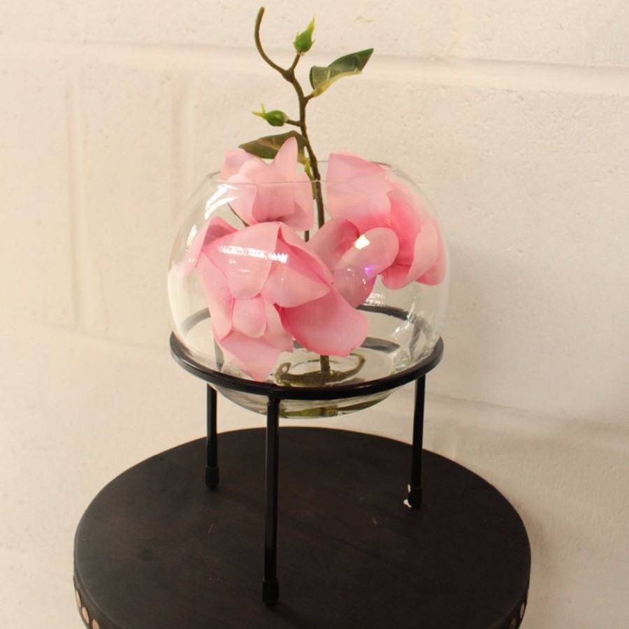 Home Decor Blooming Botanicals | Magnolia In Glass Stand