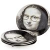 Home Decor Hurst House Trading | Mona Lisa Face Plates 7" - Glasses